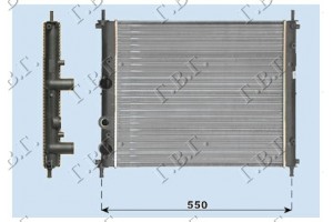 Ψυγειο 1,2-1,4-1,6 +A/C(47,5x41,5)(Χ.ΠΑΓ Fiat Bravo 95-02 - 038206320