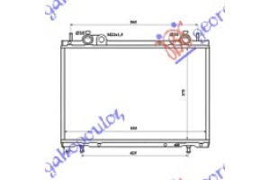 Ψυγειο 1,9 Td (37,5x56,3x42) Fiat Bravo 95-02 - 038206340