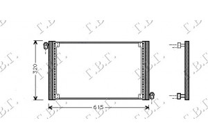 Ψυγειο Α/C 1.2-1.4-1.616V(55.6x31) 98-01 Fiat Bravo 95-02 - 038206415