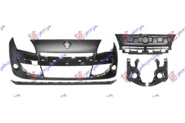 Προφυλακτηρας Εμπρος (ΜΕ/ΧΩΡΙΣ ΠΙΤΣΙΛΙΣΤΗΡΙΑ) (ΕΥΡΩΠΗ) Renault SCENIC/GRAND Scenic 09-12 - 038503370