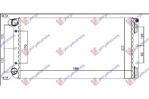 Ψυγειο 1.9 Jtd (58x30.8x38) ΤΥΠ. Marelli (VALEO CLASSIC) Lancia Musa 03-13 - 033606365