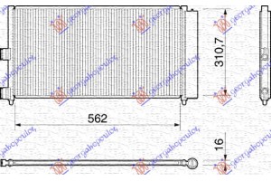 Ψυγειο A/C 1,2-1,4i8/16V-1,3-1,9JTD(57x31) Lancia Y 03-11 - 019706400