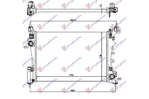 Ψυγειο Για Ολα Βενζινη ΜΗΧ/ΑΥΤ +/-AC (54x37,5) Fiat Grande Punto 05-12