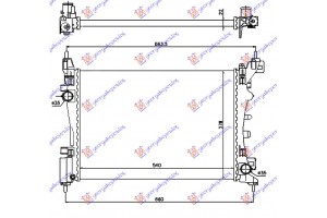 Ψυγειο Για Ολα Βενζινη ΜΗΧ/ΑΥΤ +/-AC (54x37,5) (VALEO CLASSIC) Fiat Punto Evo 09-12 - 290006365