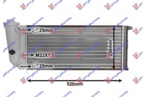 Ψυγeio 750-900-1.0-1.1 M/A (52x25) (VALEO CLASSIC) Fiat Panda 86-03 - 039406305