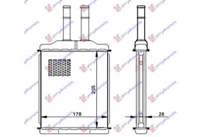 Ψυγειο Καλοριφερ (BR) (205x180x26) Chevrolet Epica 07- - 039506500