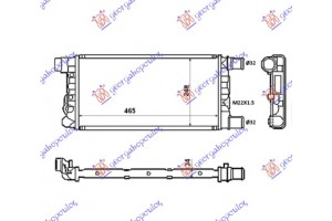 Ψυγειο Νερου 0.9-1.1 +/-A/C (450x240) Με Βαλβιδα Fiat Cinquecento 93-98 - 039706300