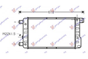 Ψυγειο Νερου 0.9-1.1 +/-A/C (450x240) Με Βαλβιδα (VAL.CLASSIC) Fiat Seicento 98-01 - 043406305