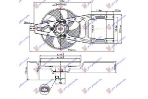 Βεντιλατερ Ψυγειου Κομπλε -A/C Fiat Cinquecento 93-98 - 039706440