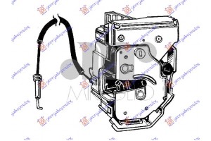 Δεξια Κλειδαρια Πορτας Πισω ΗΛΕΚΤΡ. Lancia Delta 08-14