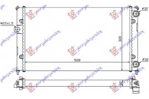 Ψυγειο 1.6 8V-1.8 16V-2.0 (63x32)(ΠΑΡ.Σ/Ο) (MAHLE BEHR) Seat Ibiza 93-95 - 040306335