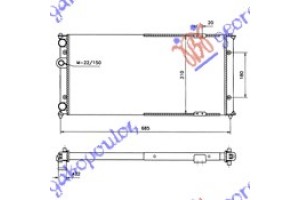 Ψυγειο 2,0i 16V-1,9TDi (63x32) ΠΑΡ. Οδ Seat Ibiza 93-95 - 040306350
