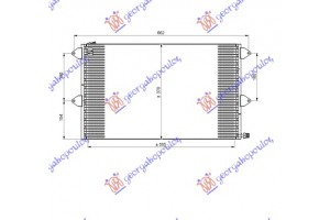 Ψυγειο A/C (55x35x2.0) Seat Ibiza 93-95 - 040306400