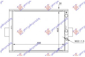 Ψυγειο 2,5D-TDi -A/C(63,8x45x36) Τ.VALEO Iveco Daily 90-00 - 040406300