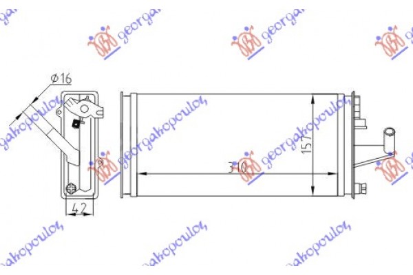 Ψυγειο Καλοριφερ (M) +/-ΑC (310x157) 89- Tyπου Valeo (XΩΡΙΣ Το ΡΟΥΜΠΙΝΕΤΟ) Iveco Daily 90-00 - 040406500