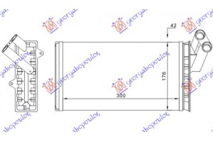 Ψυγειο Καλοριφερ (M) +/-ΑC (300x176) Citroen Evasion 94-02 - 041506500