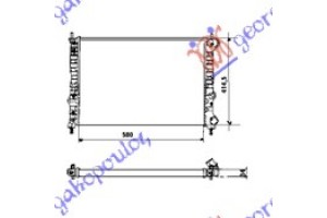 Ψυγειο Νερου 1,6i-16v +A/C (58x41,5x34) Lancia Lybra 99-05 - 041906300
