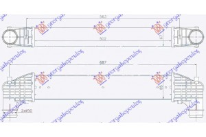 Ψυγειο INTERC. 1.9 Tdi (500x70x88) -00 Ford Galaxy 95-06 - 042106200