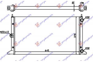 Ψυγειο 2,0i-8V-1,9TD(64x38)ΠΑΡ.Σ/Ο -00 Ford Galaxy 95-06 - 042106320