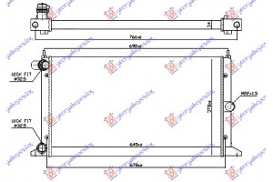 Ψυγειο 1,8-2,0 i-1,9TDi (63,5x36,6) 00- Ford Galaxy 95-06 - 042106330