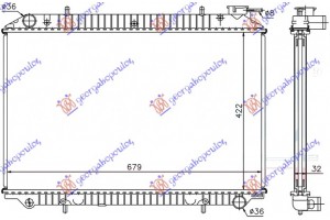 Ψυγ 1,6i 16V-2,0 D(42,3x68,5) Ταπα Στην Πλευρα Του Συνοδηγου Nissan Serena (C23) 92-01 - 042406300