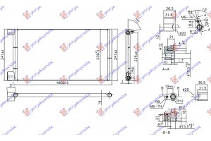 Ψυγειο A/C 1.1i8V (41,4x24x1,8) Fiat Seicento 98-01 - 043406400