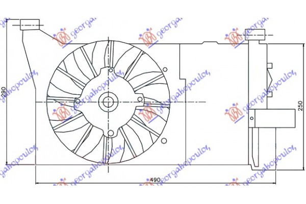 Βεντιλατερ A/C 900i-S-1.1 Fiat Seicento 98-01