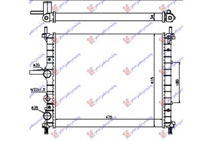 Ψυγειο Νερου 1.2-1.4-1.6 Βενζινη +/- A/C (475x415) 98- (VALEO CLASSIC) Fiat Bravo 95-02 - 038206315