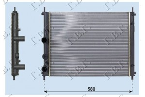 Ψυγειο  1.6i16V +A/C (47,5x41)ΤΥΠΟΥ Mare Fiat Multipla 98-04