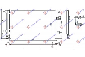 Ψυγειο A/C 1.9 Jtd Πετρελαιο (575x338x16) Βασεις Πλαι Fiat Multipla 98-04 - 043506420