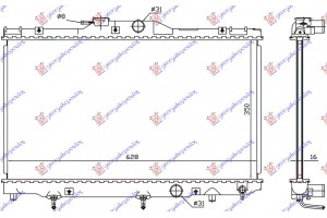 Ψυγειο Νερου 1.4 Βενζινη +/-A/C (630χ350) Toyota Corolla (E 11) 00-02 - 043606310