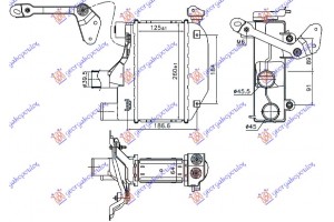 Ψυγειο Intercooler 1.4 D4D (125x260x64) All Aluminium Toyota Corolla (E 12) Sdn 02-06 - 044006210