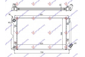 Ψυγειο Νερου 1.4 D4D Μηχανικο Πετρελαιο (625x390) Toyota Corolla (E 12) Sdn 02-06 - 044006320