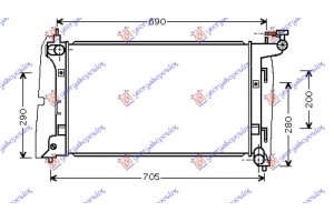 Ψυγειο Νερου 1.6 i-VVTi Αυτοματο Βενζινη (600x350) (ΙΑΠΩΝΙΚΟ) (ΒΙΔΩΤΟ ΒΕΝΤΙΛΑΤΕΡ) Toyota Corolla (E 12) Sdn 02-06 - 044006350