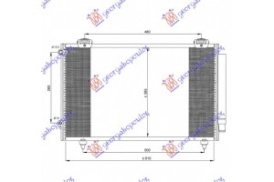 Ψυγειο A/C Βενζινη Πετρελαιο (610x370x16) Toyota Corolla (E 12) Sdn 02-06 - 044006400