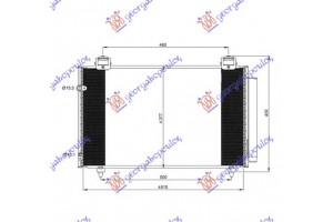 Ψυγειο A/C ΒΕΝΖΙΝΗ-ΠΕΤΡΕΛΑΙΟ 04- (610x370χ16) Toyota Corolla (E 12) Sdn 02-06 - 044006410