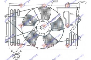 ΒΕΝΤΙΛ. Ψυγειου Κομπλε ΒΕΝΖ. (ΒΙΔΩΤΟ) Toyota Corolla (E 12) Sdn 02-06 - 044006450