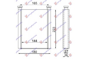 Ψυγειο Καλοριφερ (BR) (145x215x26) Toyota Corolla Verso 02-07 - 028206500