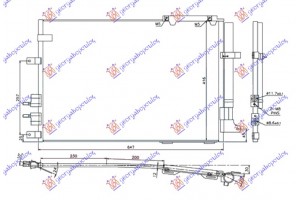Ψυγειο A/C 3.2 Jts Βενζινη 2.4 Jtdm Πετρελαιο (615x416x12) Alfa Romeo 159 05-11 - 044906410