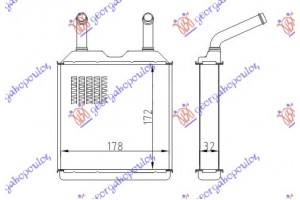 Ψυγειο Καλοριφερ (B) +/-ΑC (170x190) Opel Kadett E 85-88 - 045806500