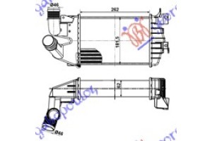 Ψυγειο Intercooler 1.3-1.7-1.9 CDTi(Φ45)(260x180x60) Opel Astra H 04-10 - 047106220