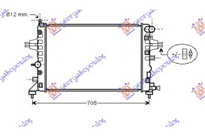 Ψυγειο Νερου 1.2-1.4-1.8 Βενζινη ΜΗΧΑΝΙΚΟ-ΑΥΤΟΜΑΤΟ (600x360) Παροχες Διαγωνια Opel Astra H 04-10 - 047106300