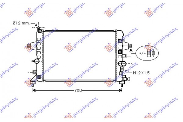 Ψυγειο 1.6-1.8 Benzinη +/- Αc (600x370) Opel Zafira 05-12 - 026706310