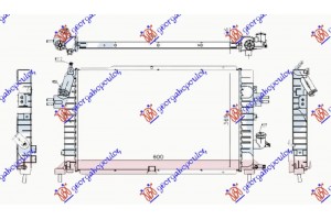 Ψυγειο Νερου 1.3-1.7-1.9 Cdti Πετρελαιο (600x370x26) (BRAZED) Opel Astra H 04-10 - 047106355