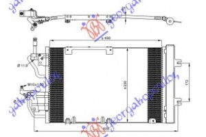 Ψυγειο A/C 1.3-1.7-1.9 CDTi-2.0 ΟPC(49,5x3) Opel Astra H 04-10 - 047106425