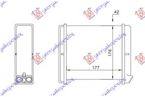 Ψυγειο Καλοριφερ (M) +/-ΑC (177x176) Τυπου Valeo Opel Astra F 91-94 - 047806510