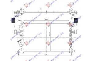 Ψυγειο 1,4-1,6-1,8 +AC(60x37)(ΠΑΡ.ΔΙΑΓ) Opel Astra G 98-04 - 048806300