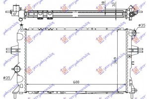 Ψυγειο 2.0-2.2 Benζινη - 2.0-2.2 Td Πετρελαιο (600x370) Opel Astra G 98-04 - 048806535