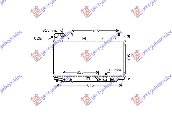 Ψυγειο 1.4 8V +/-A/C AYT. 04- (32,5x65) Honda Jazz 01-08 - 049906310