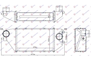 Ψυγειο Intercooler 2.2 Ctdi (275x163x62) Honda CR-V 02-07 - 050506200